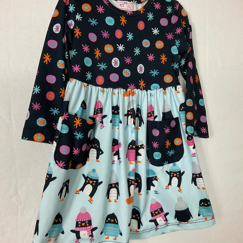 Pete & Lucy Dress Long Sleeve Girl Size 3T NEW